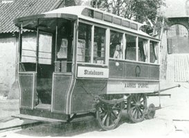 Hestesporbus fra Scandia i Randers anno 1884