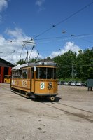 Århus Sporvogn nr. 1 fotograferet på Sporvejsmuseet Skjoldenæsholm.